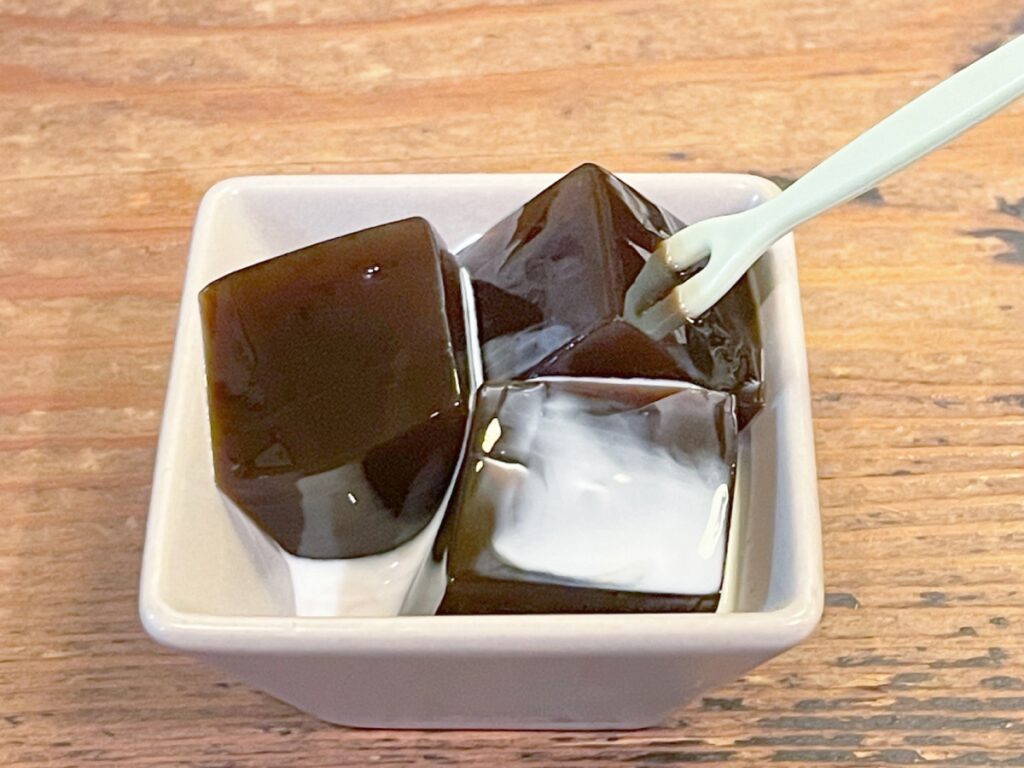 一口サイズのコーヒーゼリー