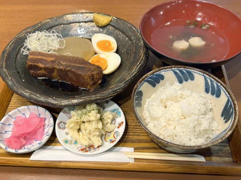 豚の角煮定食