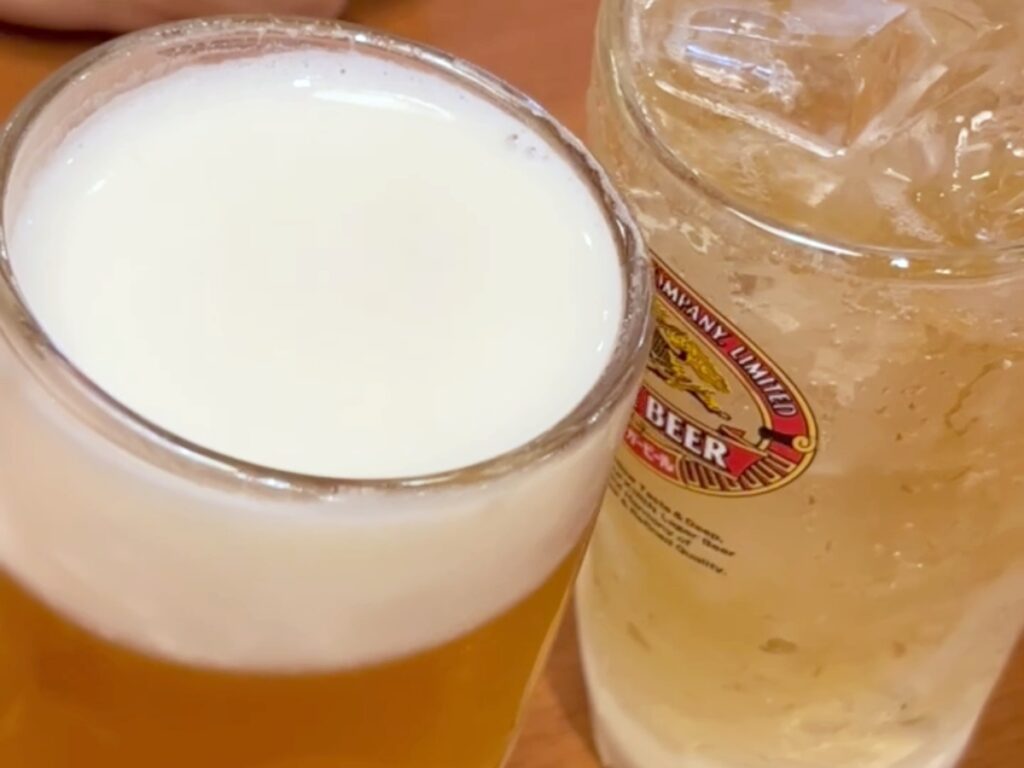 ビールとハイボール