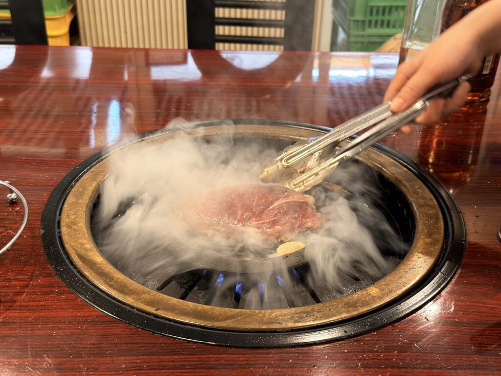 店員さんが焼いているシャトーブリアン