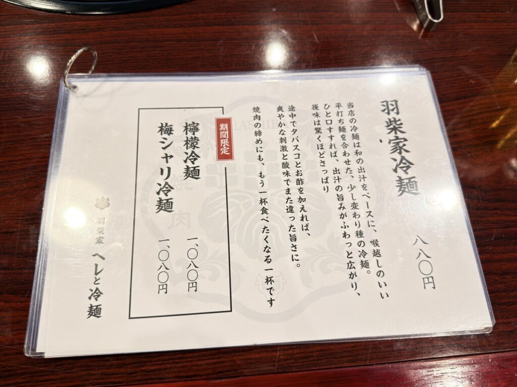 メニュー