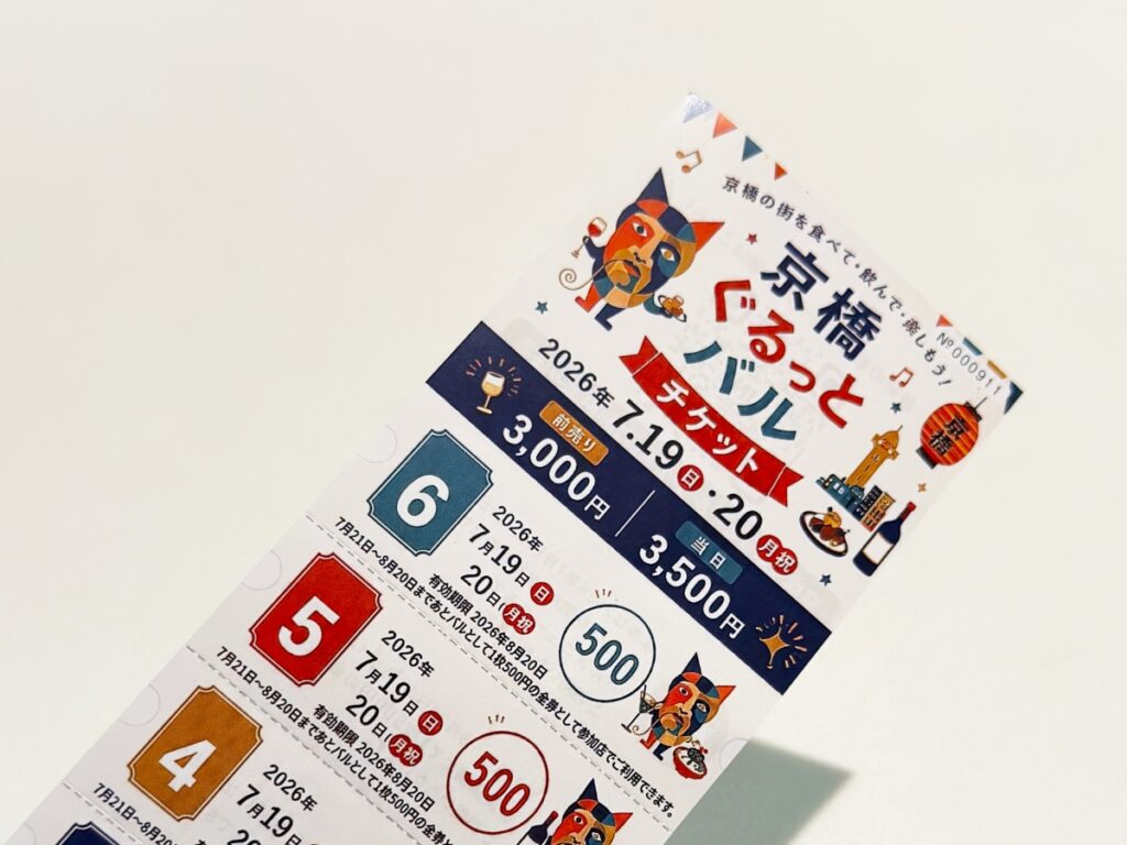 京橋ぐるっとバルのチケット