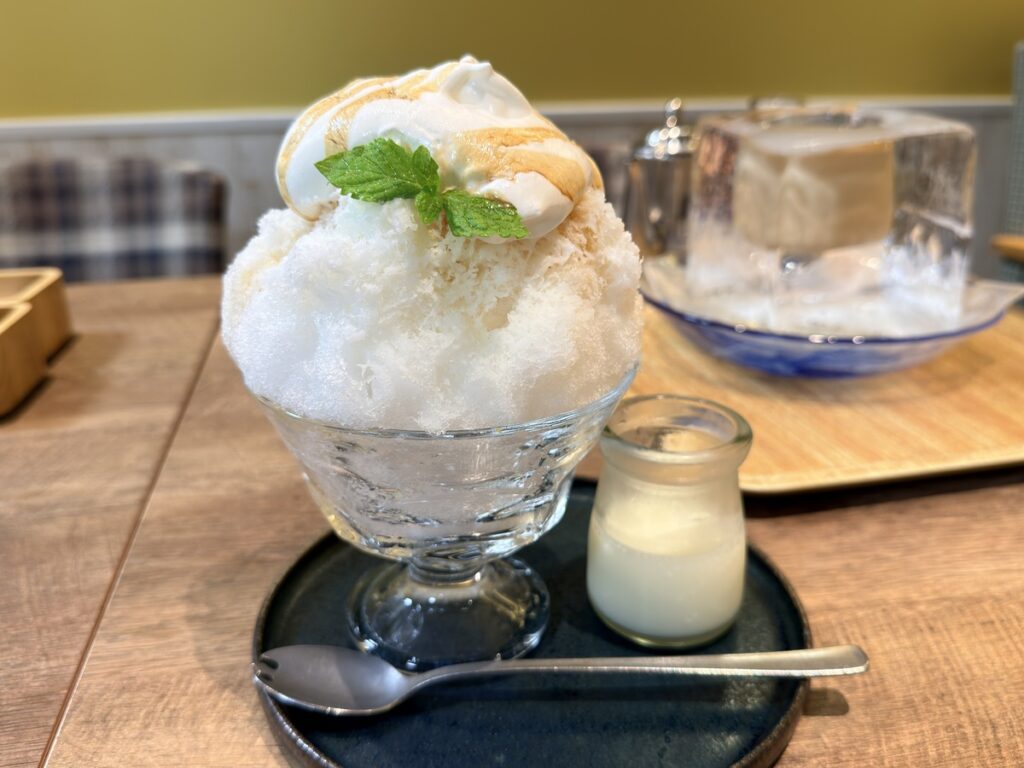 信州ミルク味のかき氷