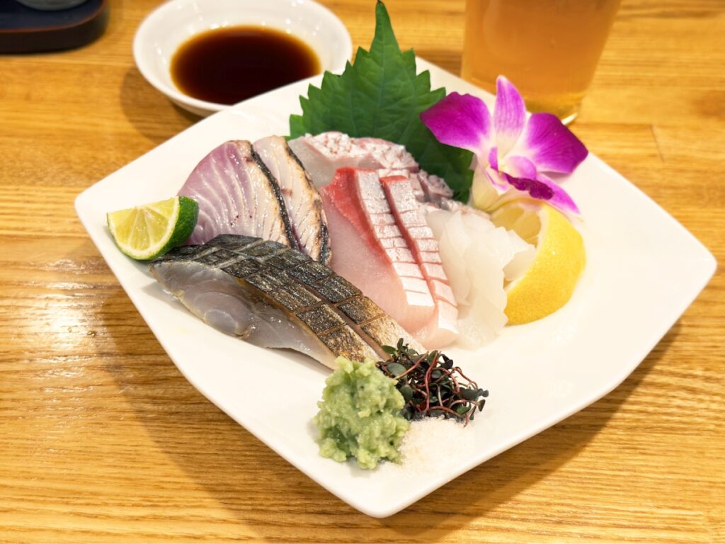 まつりやの造り盛り合わせ五種